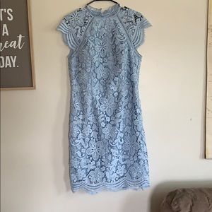 Blue lace dress